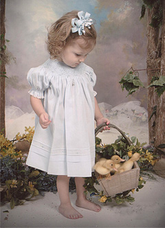 Ella Grace with Basket of Ducks